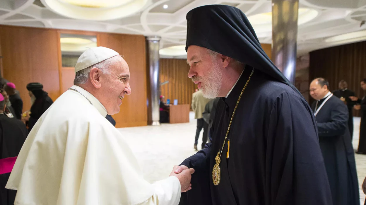 Francis' striking simplicity distinguished him during his meetings with the Pope.